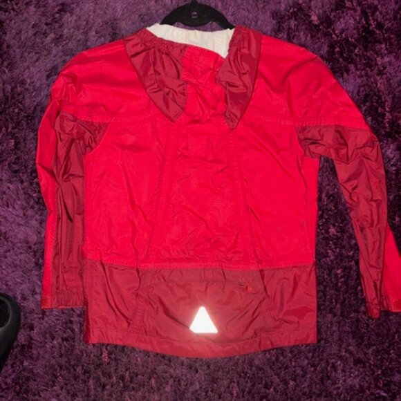 Vintage L.L. Bean Kids Windbreaker Red Reflective Hooded Jacket - Picture 5 of 8